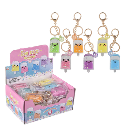 2.5" KAWAII ICE POP GLITTER CLIP ON