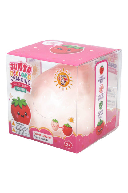 JUMBO Strawberry UV Light Changing Slime Filled Squishy: ASSORTED / ONE SIZE