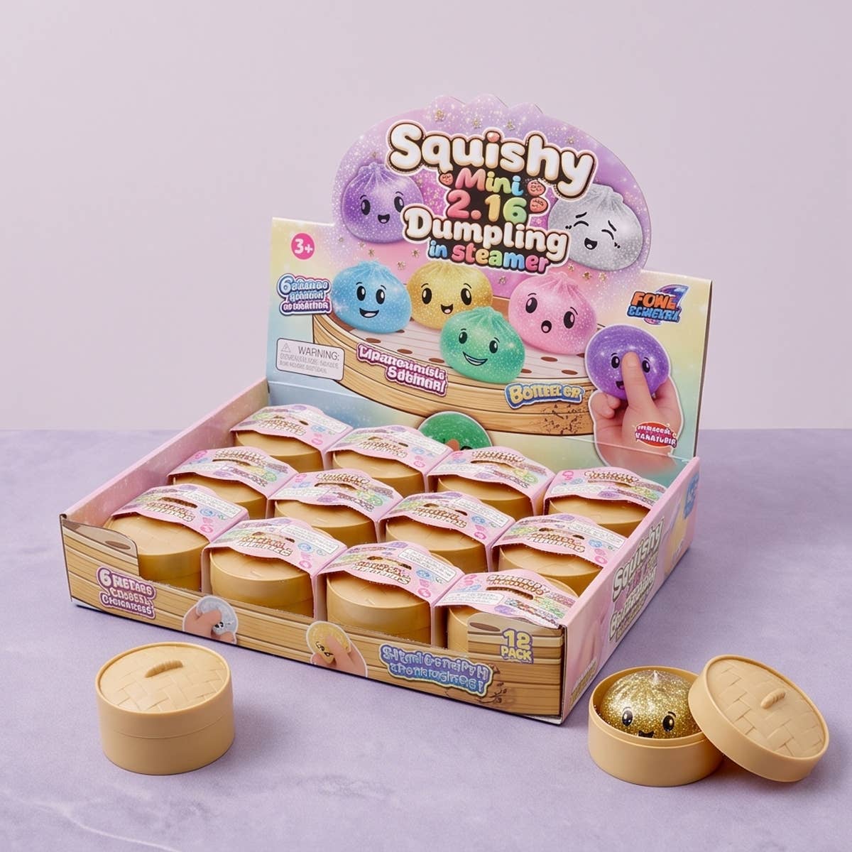 UPD MINIDUMP Squishy Mini Glitter Dumpling in Steamer